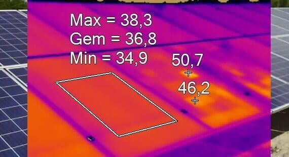 Infrarood meting zonnepaneel